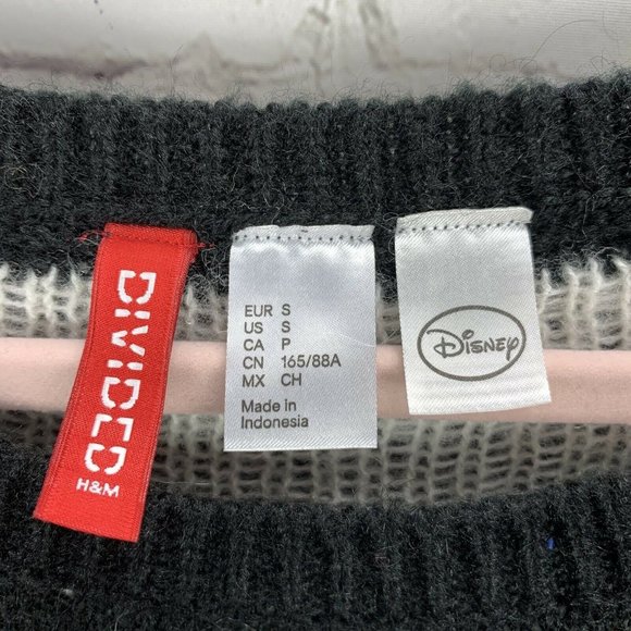 Disney Minnie Mouse Sweater Wool Mohair size S Oversized Tunic H&M Polka Dot - Picture 2 of 4